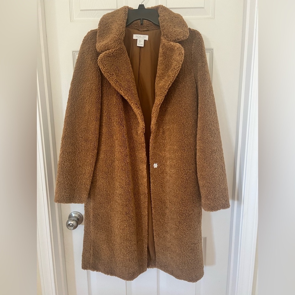 Rachel Zoe Brown/Tan Teddy Jacket Coat